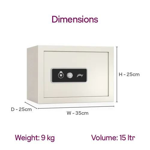 Godrej NX Pro 15 Litre Home Safe - Mechanical Key Lock | Secure Storage for Valuables (Ivory) 4 Godrej NX Pro 15 Litre Home Safe - Mechanical Key Lock | Secure Storage for Valuables (Ivory)