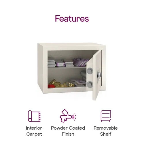 Godrej NX Pro 15 Litre Home Safe - Mechanical Key Lock | Secure Storage for Valuables (Ivory) 6 Godrej NX Pro 15 Litre Home Safe - Mechanical Key Lock | Secure Storage for Valuables (Ivory)