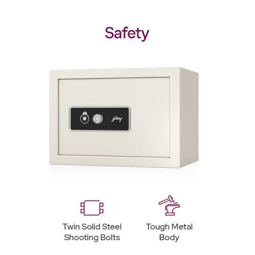 Godrej NX Pro 15 Litre Home Safe - Mechanical Key Lock | Secure Storage for Valuables (Ivory) 7 Godrej NX Pro 15 Litre Home Safe - Mechanical Key Lock | Secure Storage for Valuables (Ivory)