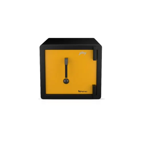 Godrej Rhino V1 Safe with GL Lock | Heavy-Duty Security Safe for Home & Office (Gold)