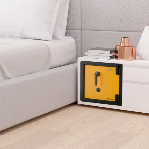 Godrej Rhino V1 Safe with GL Lock | Heavy-Duty Security Safe for Home & Office (Gold)