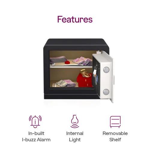Godrej Ritz Biometric Safe with iBuzz Alarm | Advanced Security Safe for Home & Office (Black) 6 Godrej Ritz Biometric Safe with iBuzz Alarm | Advanced Security Safe for Home & Office (Black)