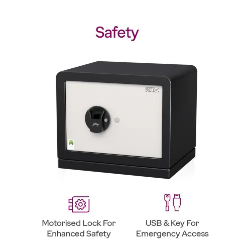 Godrej Ritz Biometric Safe with iBuzz Alarm | Advanced Security Safe for Home & Office (Black) 7 Godrej Ritz Biometric Safe with iBuzz Alarm | Advanced Security Safe for Home & Office (Black)