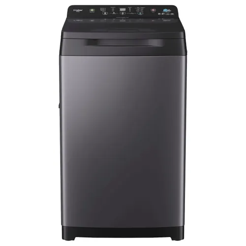 Haier 9 Kg 5 Star Fully Automatic Top Load Washing Machine with Pillow Drum | 8 Wash Programs | Toughened Glass | Soft Closing (HWM90-688S8, Dark Jade)