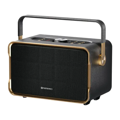 Portronics Harmony 80W Portable Bluetooth Speaker | Powerful Sound, Built-in Battery (Black)