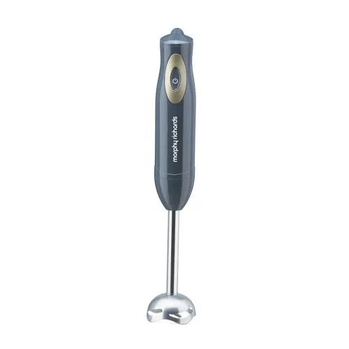 Morphy Richards Pronto Plus Hand Blender | 300W DC Motor | Stainless Steel Blades | 700ml Capacity Chopper Attachment | Detachable Stainless Steel Shaft (Grey)