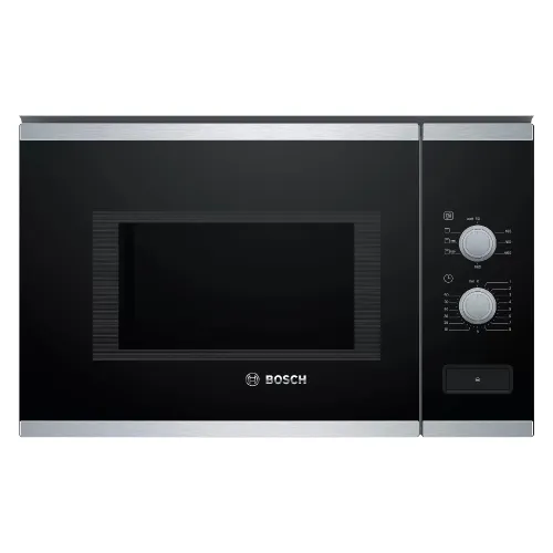 Bosch Series 4 Built in Microwave Oven with Button Door Opening, Turntable, Mechanical Control (Black, BEL550MSOI)