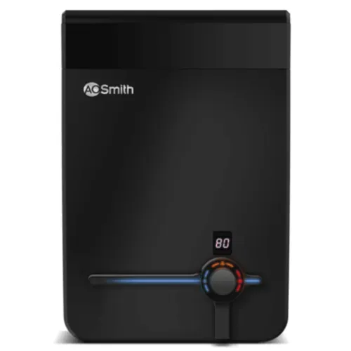 AO Smith Intelli-UV+Hot Water Purifier | UV+ SAPC+Lead Shield technology | 6 Purification Stages | 3.3 Litres Capacity | Digital Display | Night Assist (Black)