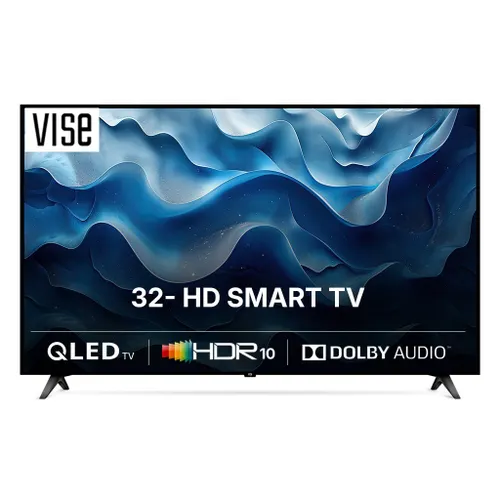 VISE by Vijay Sales 80 cm (32 inches) HD Smart QLED TV - webOS 3.0S, Dolby Audio, Built in Wi-Fi, ThinQ AI, VS32QWA2C