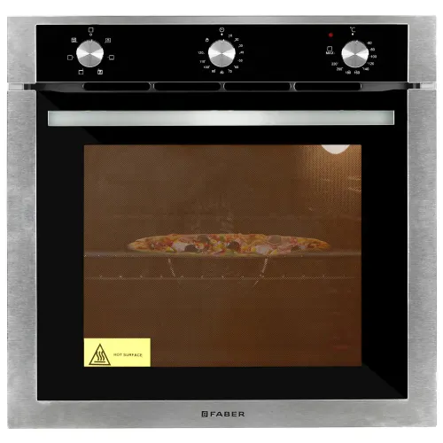 Faber 80 Litres Built in Oven with Digital Timer, 6 Cooking Function, A Class Energy Efficient, Rotisserie Function (Black, FBIO80L6FBK)
