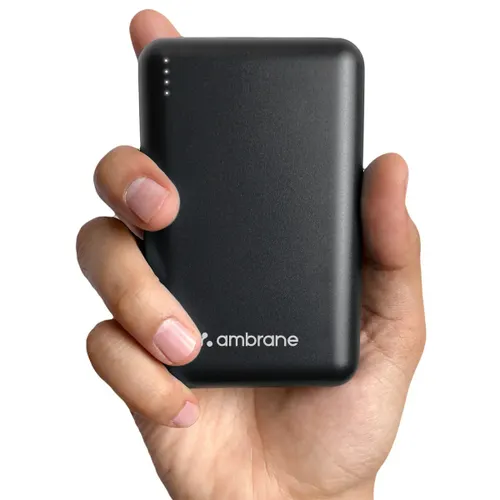 Ambrane PowerLit Boost 14400mAh Power Bank | Dual Output, Fast Charging, Compact Design, LED Indicator (Black)
