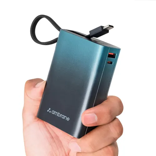Ambrane MiniCharge 20 Power Bank | 20000mAh, Dual Output, Compact, Fast Charging, Travel Friendly (Blue)