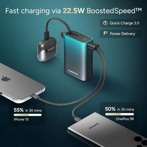 Ambrane MiniCharge 20 Power Bank | 20000mAh, Dual USB Output, Compact, Fast Charging (Titanium Grey) 5 Ambrane MiniCharge 20 Power Bank | 20000mAh, Dual USB Output, Compact, Fast Charging (Titanium Grey)