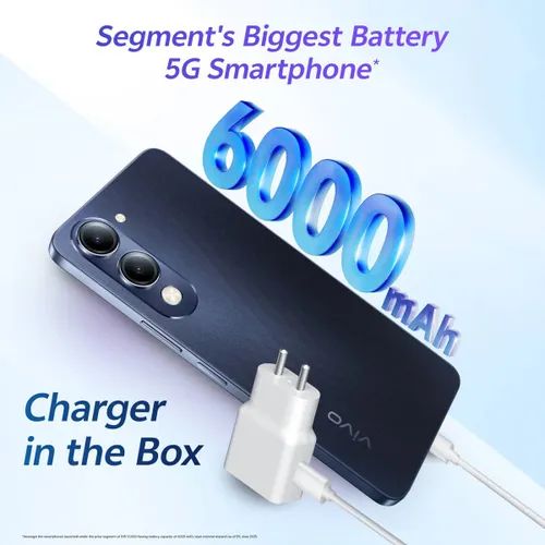 vivo T4 Lite 5G (4GB RAM, 64GB Storage) | Dimensity 6300 | 6000mAh Battery | 1000 nits Brightness | Prism Blue 3 vivo T4 Lite 5G (4GB RAM, 64GB Storage) | Dimensity 6300 | 6000mAh Battery | 1000 nits Brightness | Prism Blue