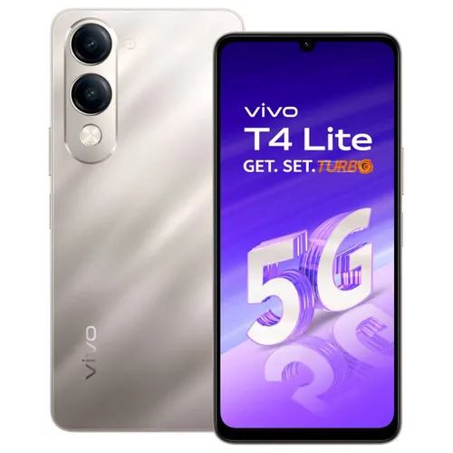 vivo T4 Lite 5G (4GB RAM, 64GB Storage) | Dimensity 6300 | 6000mAh Battery | 1000 nits Brightness | Titanium Gold