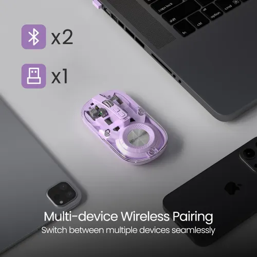 Portronics Toad 8 Wireless Mouse | Rechargeable, Ergonomic, Silent Click, 2.4GHz USB Nano Receiver (Purple) 6 Portronics Toad 8 Wireless Mouse | Rechargeable, Ergonomic, Silent Click, 2.4GHz USB Nano Receiver (Purple)