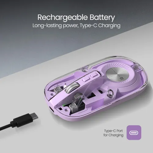 Portronics Toad 8 Wireless Mouse | Rechargeable, Ergonomic, Silent Click, 2.4GHz USB Nano Receiver (Purple) 7 Portronics Toad 8 Wireless Mouse | Rechargeable, Ergonomic, Silent Click, 2.4GHz USB Nano Receiver (Purple)