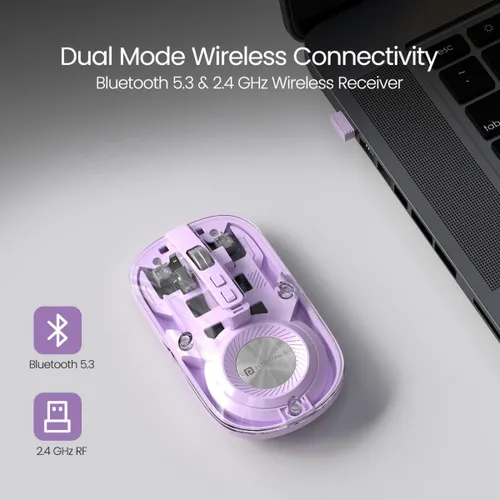 Portronics Toad 8 Wireless Mouse | Rechargeable, Ergonomic, Silent Click, 2.4GHz USB Nano Receiver (Purple) 8 Portronics Toad 8 Wireless Mouse | Rechargeable, Ergonomic, Silent Click, 2.4GHz USB Nano Receiver (Purple)