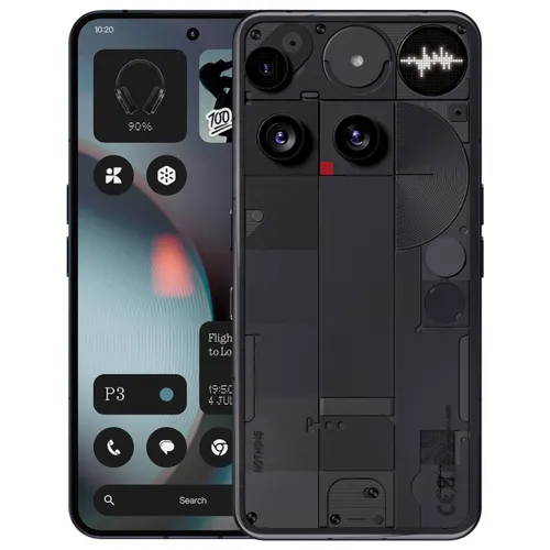 Nothing Phone (3) 5G (12GB RAM, 256GB Storage) | Snapdragon 8s Gen 4 | 5500mAh Battery | Smarter with Essential Search AI | Black