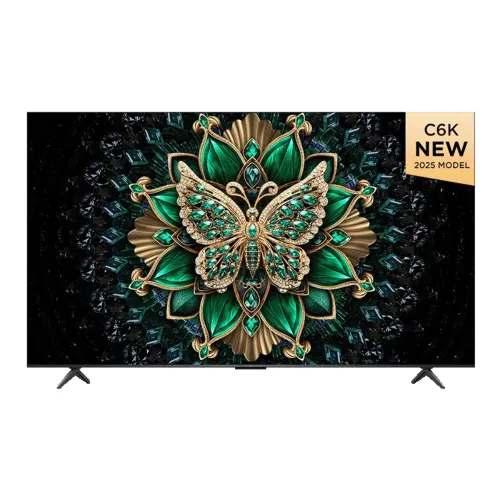 TCL C6K Series 160.8 cm (65 inch) 4K Ultra HD Mini LED Smart Google TV | Dolby Vision IQ & HDR10/HLG | ONKYO 2.1 Hi-Fi System | Dolby Atmos | 144Hz Refresh Rate | Ultra-Slim Bezel-Less Design (65C6K)