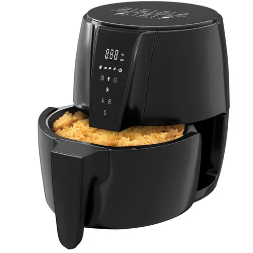 Lifelong 4.2 Litres Air Fryer | 1350W Power | Digital Air-Fryer with 6 Presets | Hot Air Circulation | Temperature & Timer Control | Up to 90% Less Oil Usage (LLHFD439, Black)