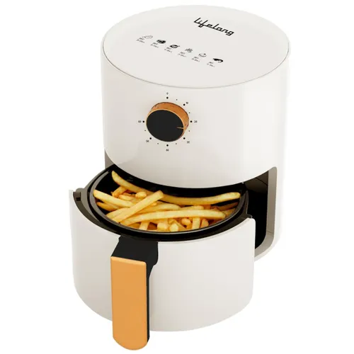 Lifelong 2.5 Litres Air Fryer | 800 Watts | Electric Air-Fryer with 360 Degree Hot Air Circulation Technology | Timer Control | Oil Free Fryer for Bake & Toast (LLHF25, White)