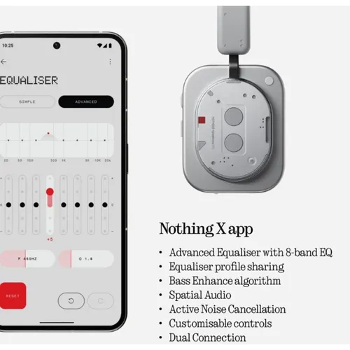 Nothing Headphone 1 | 42dB ANC, Dual Device, Hi-Res+LDAC, 40mm Drivers, Sound by KEF, Bluetooth & Wired Support (Grey) 2 Nothing Headphone 1 | 42dB ANC, Dual Device, Hi-Res+LDAC, 40mm Drivers, Sound by KEF, Bluetooth & Wired Support (Grey)