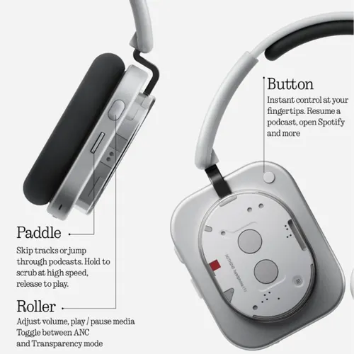 Nothing Headphone 1 | 42dB ANC, Dual Device, Hi-Res+LDAC, 40mm Drivers, Sound by KEF, Bluetooth & Wired Support (Grey) 4 Nothing Headphone 1 | 42dB ANC, Dual Device, Hi-Res+LDAC, 40mm Drivers, Sound by KEF, Bluetooth & Wired Support (Grey)