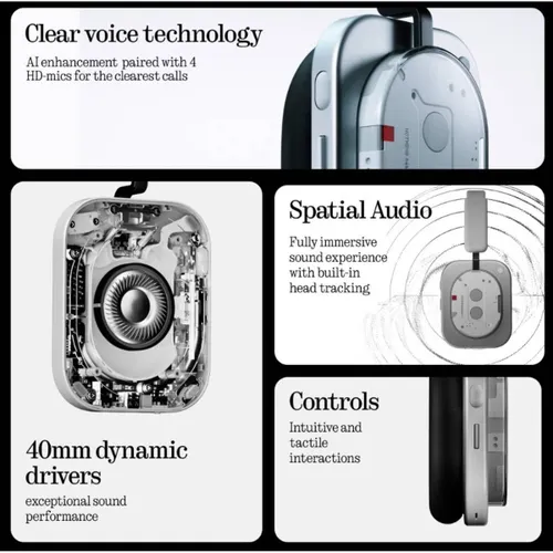 Nothing Headphone 1 | 42dB ANC, Dual Device, Hi-Res+LDAC, 40mm Drivers, Sound by KEF, Bluetooth & Wired Support (Grey) 8 Nothing Headphone 1 | 42dB ANC, Dual Device, Hi-Res+LDAC, 40mm Drivers, Sound by KEF, Bluetooth & Wired Support (Grey)