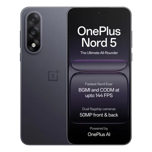 Oneplus Nord 5 5G (8GB RAM, 256GB Storage) Phantom Grey | Snapdragon 8s Gen 3 | 6800 mAh Battery | Lifetime Display Warranty