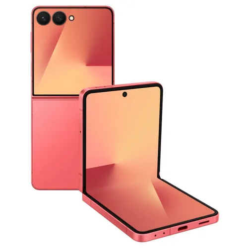 Samsung Galaxy Z Flip7 5G Smartphone with Galaxy AI (Crimson Red, 12GB RAM, 256GB Storage), Ultra Sleek Design with 50MP High-Resolution Camera, Exynos 2500, Google Gemini
