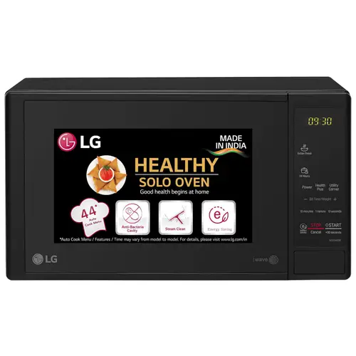 LG 20 Litres Solo Microwave with Glass Door, Even Reheat & Defrost, Energy Saving, Anti Bacterial Cavity (MS2043DB, Black)