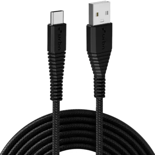 URBN 1.5 meter Type C to Type B Cable with 480 Mbps Transmission Speed, Black (UPC205_BK)
