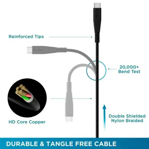 URBN 1.5 meter Type C to Type C Cable with 480 Mbps Transmission Speed, Black (UPC255_BK) 5 URBN 1.5 meter Type C to Type C Cable with 480 Mbps Transmission Speed, Black (UPC255_BK)