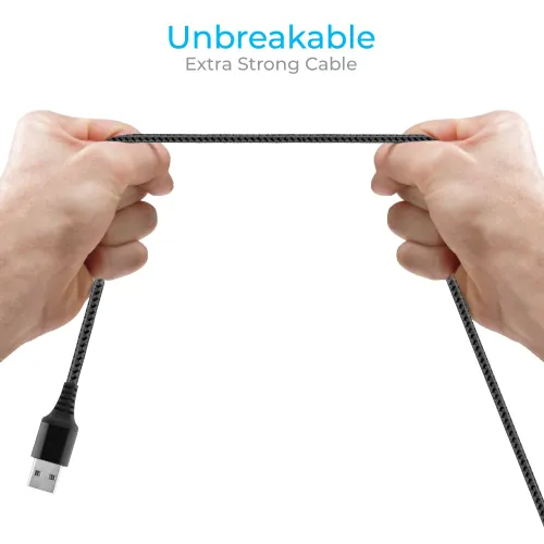 Ambrane BCT-15 Tough Braided Type-C Cable (Black Grey) 5 Ambrane BCT-15 Tough Braided Type-C Cable (Black Grey)