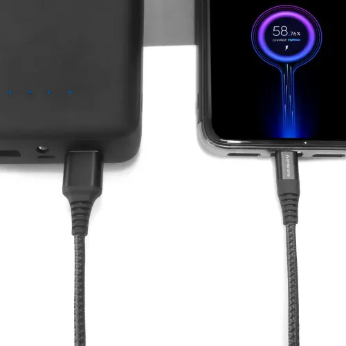 Ambrane BCT-15 Tough Braided Type-C Cable (Black Grey) 7 Ambrane BCT-15 Tough Braided Type-C Cable (Black Grey)