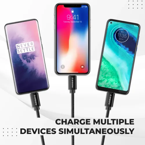 Ambrane Trio-11 | 3 in 1 Cable | Works with Micro, Type C & Apple Devices (Black) 7 Ambrane Trio-11 | 3 in 1 Cable | Works with Micro, Type C & Apple Devices (Black)