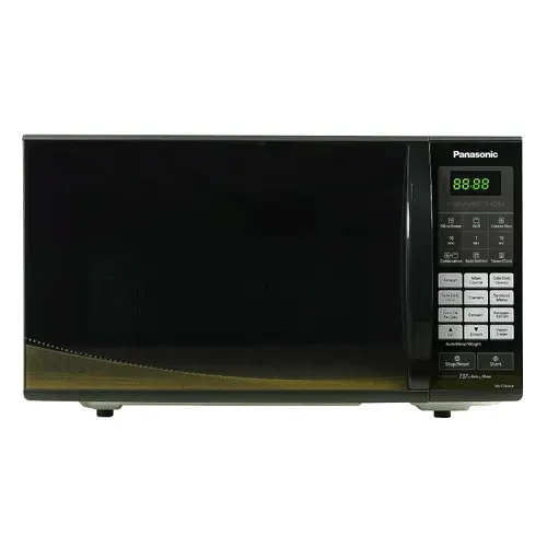 Panasonic 27 Litres Convection Microwave with Glass Door, 137 Auto Cook Menus, Vapour Clean, Twin Turbo Cooking (NN-CT64HBFDG, Black)