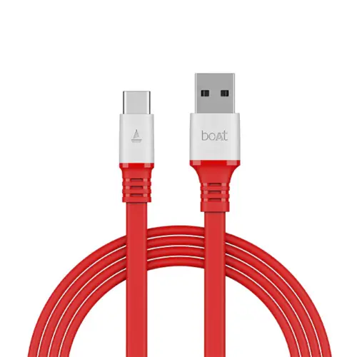 boAt A750 Type C Cable with 6.5A Fast Charging, Universal Compatibility, Super Strength Connectors (Red)