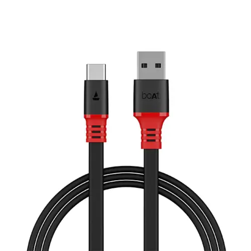 boAt A750 Type C Cable with 6.5A Fast Charging, Universal Compatibility, Super Strength Connectors (Black)