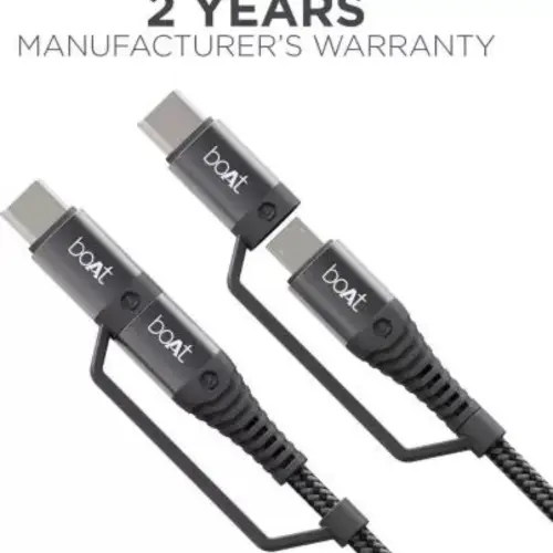 boAt Deuce 330 2 in 1 Type C + Micro USB Cable with 3A Rapid Charge, Fast Charging, Universal Compatibility (Black) 2 boAt Deuce 330 2 in 1 Type C + Micro USB Cable with 3A Rapid Charge, Fast Charging, Universal Compatibility (Black)
