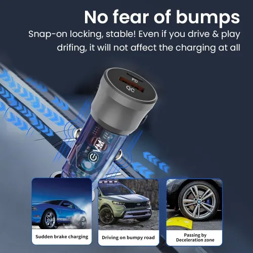 EVM EnPlug 38W Car Chager with Power Delivery Quick Charge, Dual Charging Port (EVM-CCR-04) 4 EVM EnPlug 38W Car Chager with Power Delivery Quick Charge, Dual Charging Port (EVM-CCR-04)