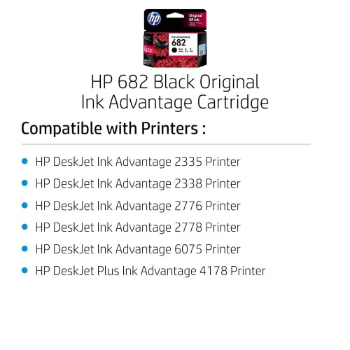 HP 682 Original Ink Cartridge (Black)