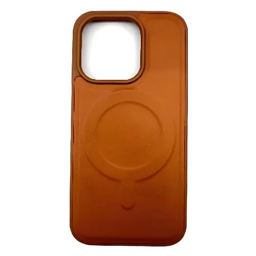 Alfred Victor Faux Leather Case for iPhone 15 Pro Max with Magsafe (Brown)