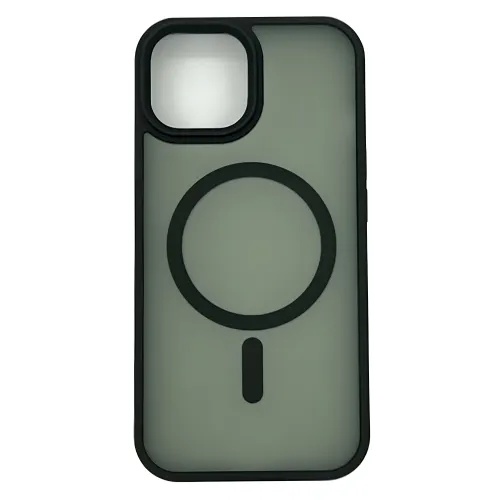 Alfred Victor Translucent Case for iPhone 15 with MagSafe (Black)