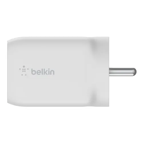 Belkin BoostCharge Pro Dual USB-C GaN Wall Charger with PPS 65W Fast Charging (White) 4 Belkin BoostCharge Pro Dual USB-C GaN Wall Charger with PPS 65W Fast Charging (White)