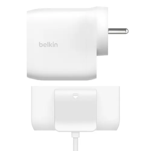 Belkin BoostCharge Pro USB-C® Wall Charger with PPS 60W + 4-Port USB Power Extender (White)