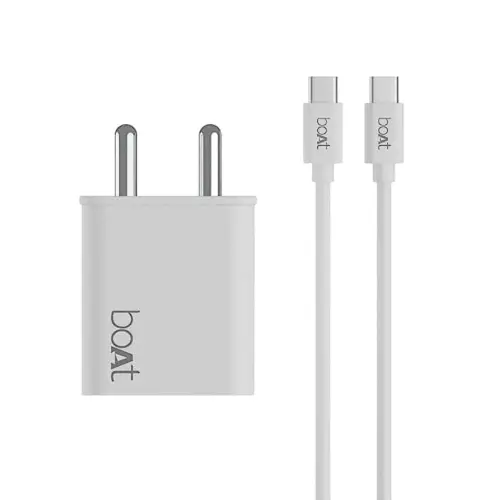 boAt DV 22.5W QCPD with PD Cable, Qualcomm Quick Charge, Smart IC Protection, Universal Compatibility (White)