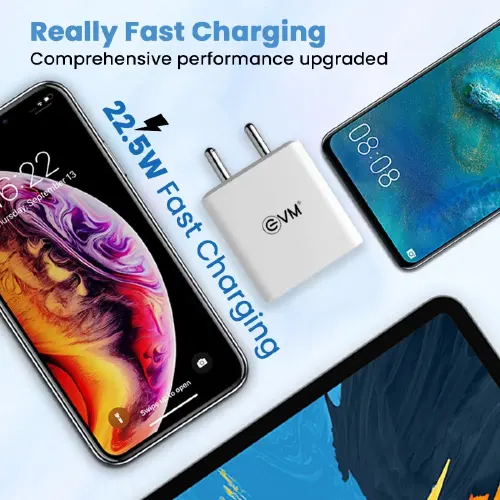 EVM EnSpeed+ 36W PD+QC 3.0 Fast Charging Travel Adapter with USB Type-C Cable 4 EVM EnSpeed+ 36W PD+QC 3.0 Fast Charging Travel Adapter with USB Type-C Cable
