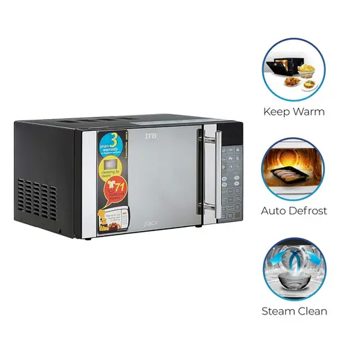 IFB 20 Litres Convection Microwave with Auto Cook Menus, Steam Clean & Child Lock (20BC4, Black)